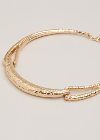 Phase Eight Gold Textured Collar Jewellery Gold Australia | TZ2785614